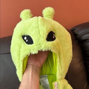 Pottery Barn baby Lime Green Fuzzy alien costume